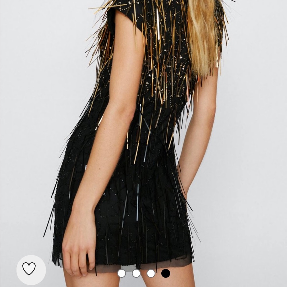 BRAND NEW WITH TAGS - Nasty Gal Black and Gold sequin dress